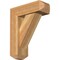 Ekena Millwork Traditional Craftsman Rough Sawn Bracket w/ Offset Brace, Western Red Cedar, 6"W x 16"D x 20"H BKT0604X16X20TRA04RWR - alternate 1